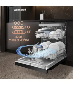 Посудомоечная машина Weissgauff DW 6038 D Dual Wash Black на скидке