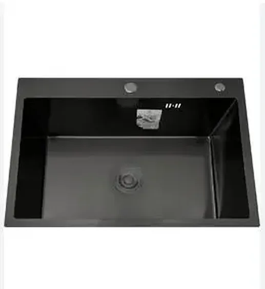 DS5040B Кухонная мойка 500*400*200mm , чёрная с сифоном