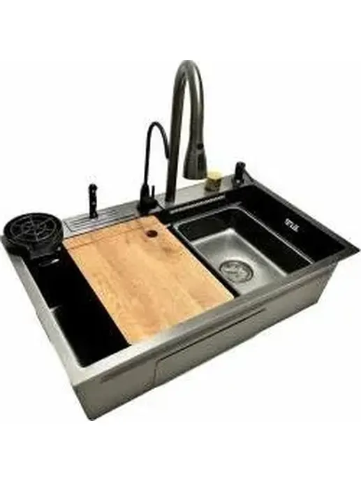 DS7050B Кухонная мойка 700*500*200mm , чёрная