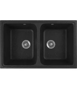 Мойка из искуственного камня GreenStone GRS-15-308 черный на скидке