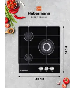HEBERMANN HBGG 453.1 B панель газовая на скидке