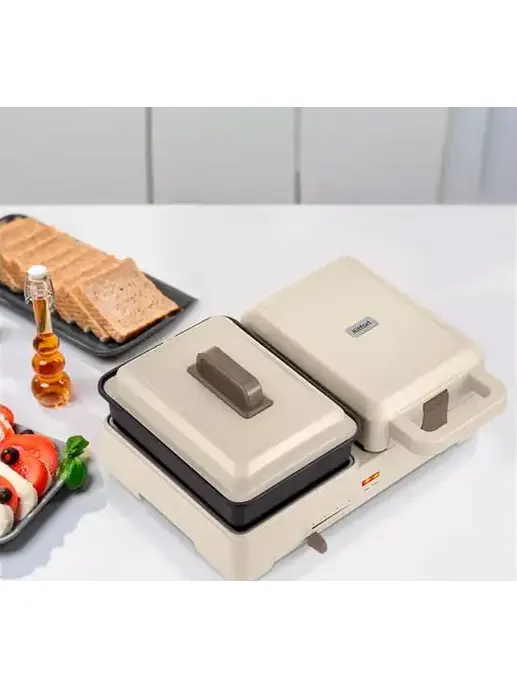Бутербродница Kitfort KT-6061-2 (2 в 1, бежевый)