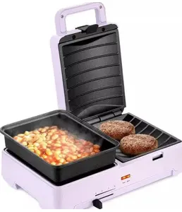 Бутербродница Kitfort KT-6061-3 (2 в 1, лавандовый) на скидке