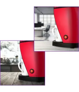 Кофеварка Kitfort KT-7188-1 (черно-малиновый) на скидке