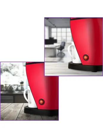 Кофеварка Kitfort KT-7188-1 (черно-малиновый)