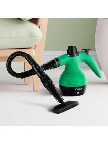 Пароочиститель Kitfort KT-9193-1 (черно-малиновый)