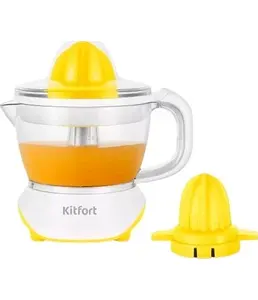 Соковыжималка для цитрусовых Kitfort KT-1147-3 (бело-желтый) на скидке