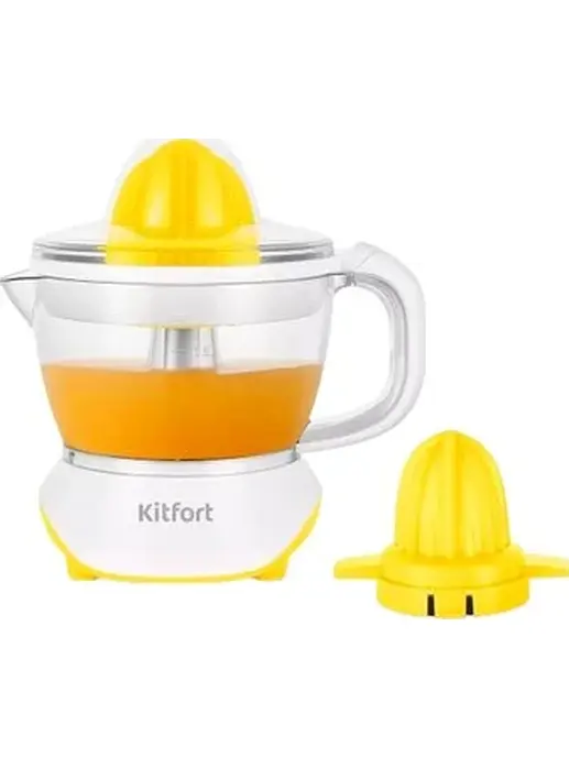 Соковыжималка для цитрусовых Kitfort KT-1147-3 (бело-желтый)