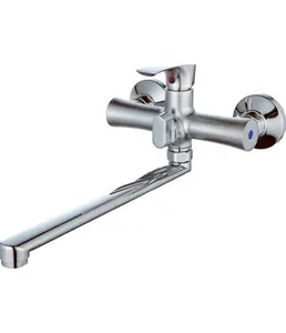 B22-032 Смеситель универсальный с плоским прямым изливом и переключате на скидке