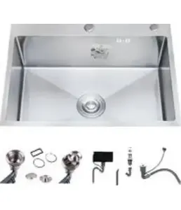 DS5040 Кухонная мойка 500*400*200mm , нержавеющая сталь с сифоном на скидке