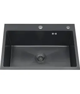 DS5050B Кухонная мойка 500*500*200mm , чёрная с сифоном на скидке