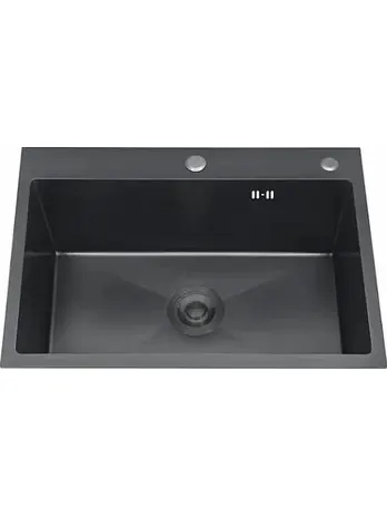 DS5050B Кухонная мойка 500*500*200mm , чёрная с сифоном