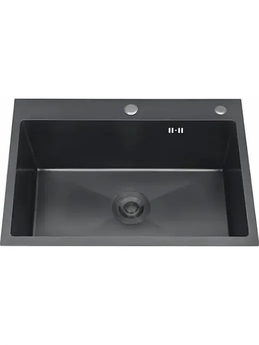 DS5050B Кухонная мойка 500*500*200mm , чёрная с сифоном