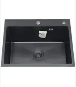 DS6050B Кухонная мойка 600*500*200mm , чёрная с сифоном на скидке