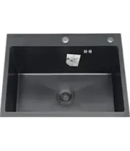 DS6050B Кухонная мойка 600*500*200mm , чёрная с сифоном на скидке