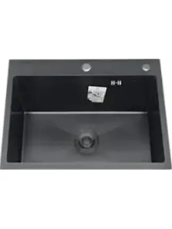 DS6050B Кухонная мойка 600*500*200mm , чёрная с сифоном