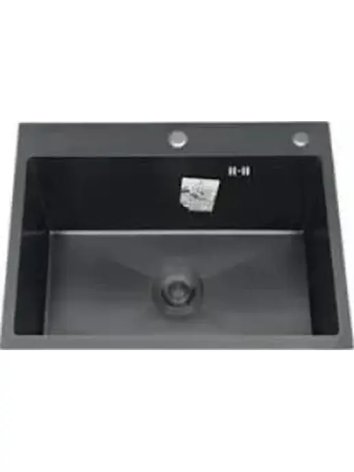 DS6050B Кухонная мойка 600*500*200mm , чёрная с сифоном