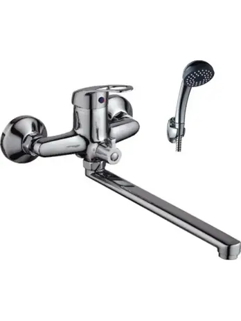 B22-023 Смеситель универсальный с плоским прямым изливом и переключате