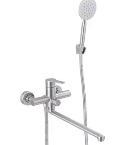 смеситель POTATO нерж, ванна, встроенный дивертер, P22303S на скидке