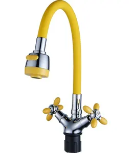 Смеситель для кухни с гибким изливом (крепление гайка) B57-071A на скидке