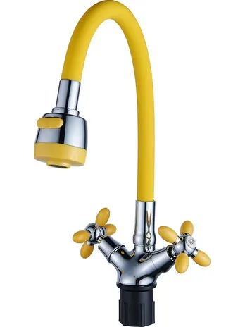 Смеситель для кухни с гибким изливом (крепление гайка) B57-071A