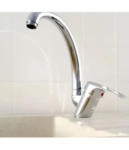 B59-026L Смеситель для кухни с высоким изливом (крепление гайка) на скидке