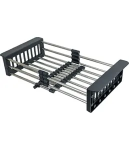 D01B Коландер для мойки раздвижной, черный на скидке