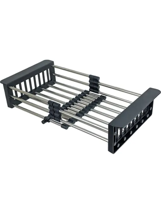 D01B Коландер для мойки раздвижной, черный