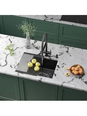 DS4444B Кухонная мойка 440*440*200mm , чёрная с сифоном