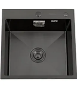 DS5050B Кухонная мойка 500*500*200mm , чёрная с сифоном на скидке