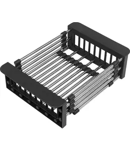 D01B Коландер для мойки раздвижной, черный на скидке