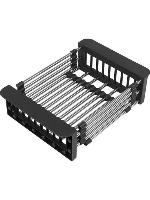 D01B Коландер для мойки раздвижной, черный