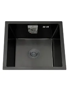 DS5050B Кухонная мойка 500*500*200mm , чёрная с сифоном на скидке