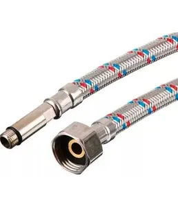 Гибкая подводка для смесителей VALFEX нерж.сталь М10*18-1/2" 80 см (50 на скидке