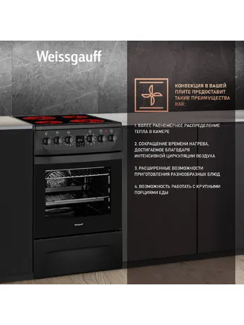 Стеклокерамическая плита Weissgauff WES 2V16 BE