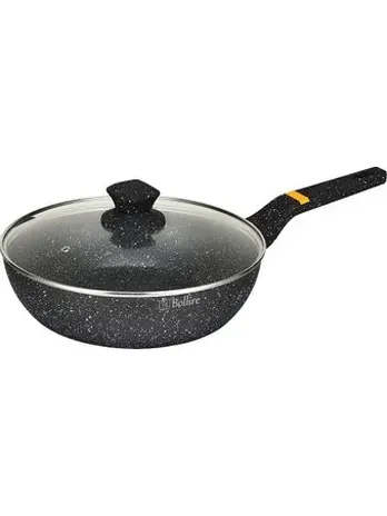 Глубокая сковорода с крышкой Bollire BR-1410, 28см, антипригарная/Латв