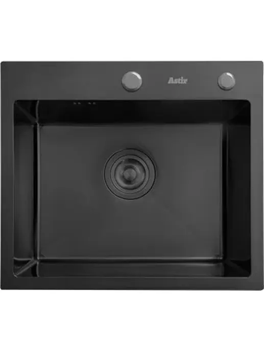 DS4444B Кухонная мойка 440*440*200mm , чёрная с сифоном