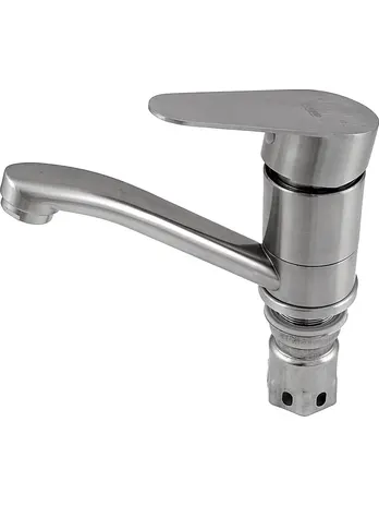 смеситель POTATO нерж, для кухни  с коротким изливом P45310S