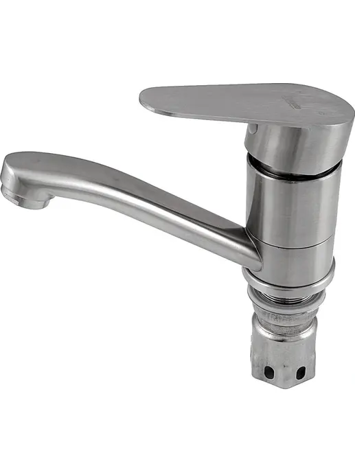 смеситель POTATO нерж, для кухни  с коротким изливом P45310S