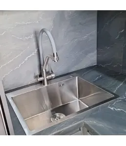 DS6050 Кухонная мойка 600*500*200mm , нержавеющая сталь с сифоном на скидке