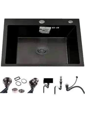 S5040B-1 Кухонная мойка 500*400*200mm , чёрная