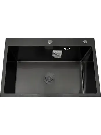 DS5040B Кухонная мойка 500*400*200mm , чёрная с сифоном
