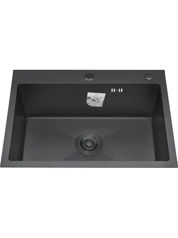 DS6050B Кухонная мойка 600*500*200mm , чёрная с сифоном