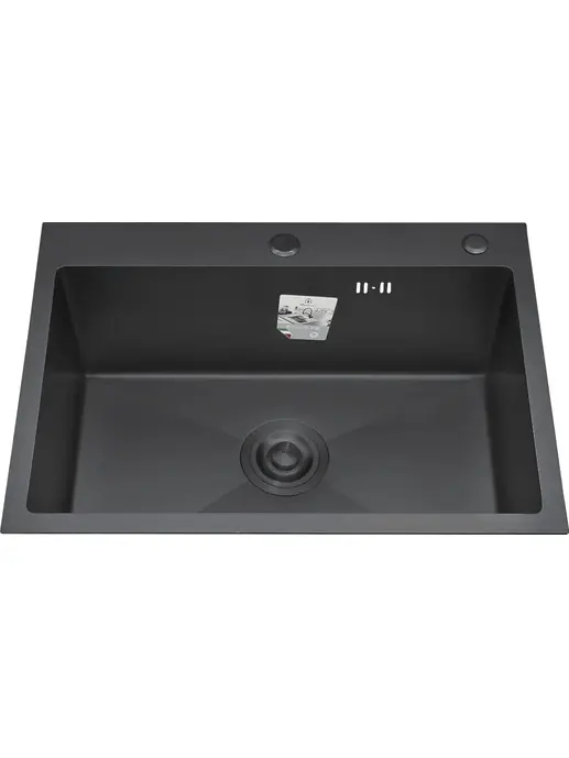 DS6050B Кухонная мойка 600*500*200mm , чёрная с сифоном