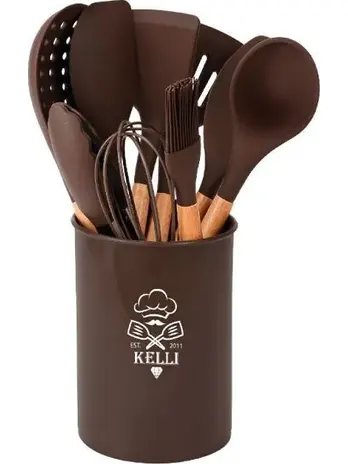 Набор кухонных принадлежностей KELLI KL-01121Шоколадный (1х16)