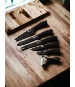 Набор ножей с Мраморным покрытием 6 предметов KELLI KL-2031 (1х10) на скидке