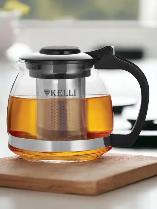 Стеклянный заварник  0.7л. KELLI KL-3085 (1x24)