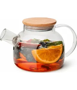 Жаропрочный стеклянный чайник 0,6 KELLI KL-3225 (1x48) на скидке