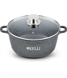 Кастрюля с мраморным покрытием 1,5л KELLI KL-4022-16 (1x6) на скидке