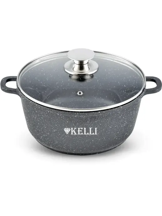 Кастрюля с мраморным покрытием 1,5л KELLI KL-4022-16 (1x6)